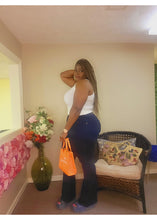 Load image into Gallery viewer, Dark Blue Denim Bell Bottoms
