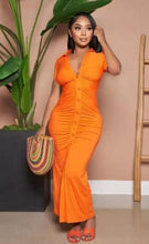 Load image into Gallery viewer, Sexy Ruched Midi Dress
